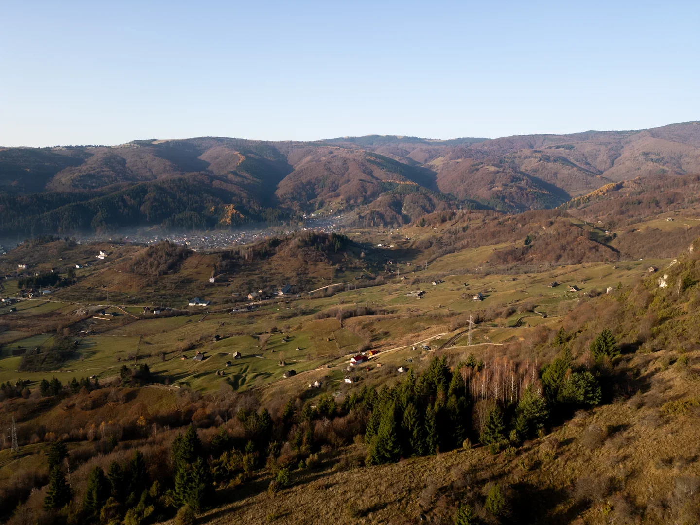Autumn landscape around Origini Guesthouse with colorful leaves
